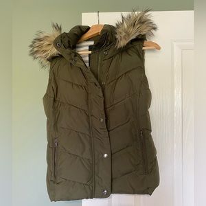 Gap Vest with Removable Faux Fur Hood